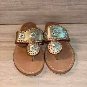 Jack Rogers Hamptons Chic Gold/Bronze Sandals